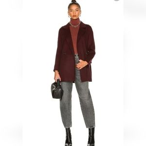 NWT Theory Clairene D Luxe Wool-Cashmere Belted Coat